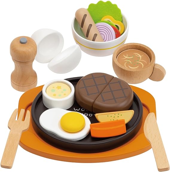 はじめてのおままごと ハンバーグセット マグネット 木のおもちゃ 知育