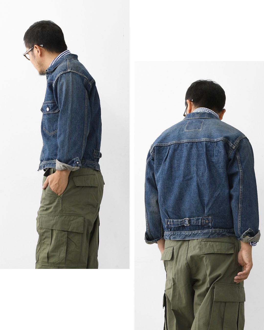orslow [オアスロウ] TYPE1 40'S PLEATED FRONT BLOUSE USED WASH [03