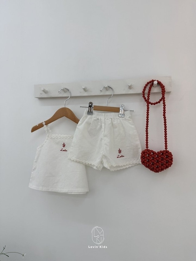 《予約》Lovin' ¨ blanc embroidered shorts ¨ 26summer