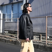 CCU(シーシーユー)のDOUBLE BREASTED JKT、インテリムデニムジャケットコーディネート