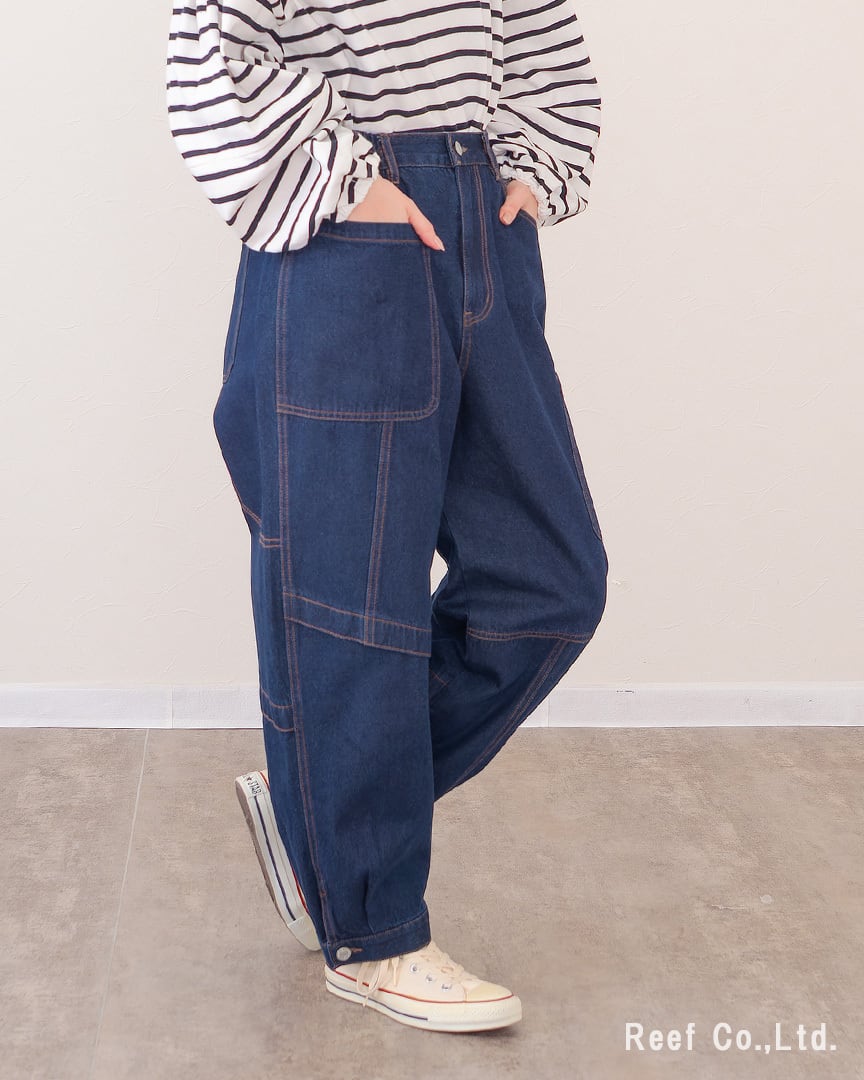 リビルドパッチポケットデニムパンツ】 ST-223742 Brand