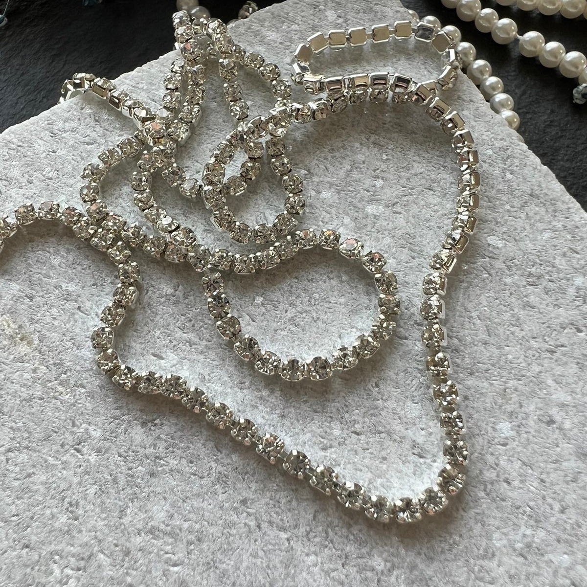 【50㎝】2mmラインストーンシルバー ルシェミネット