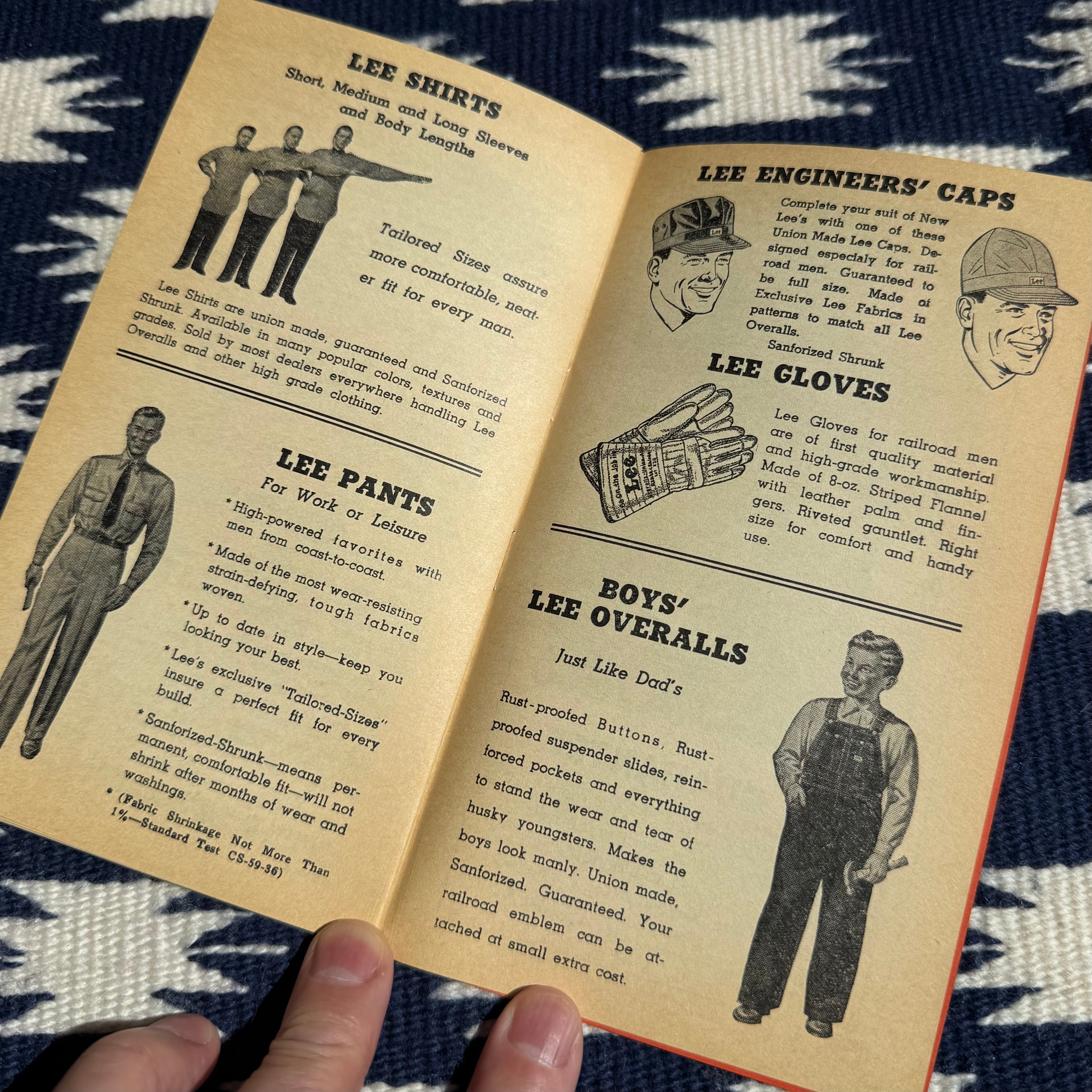 スペシャル デッド 40's～ Lee WORK ブックマッチ ヴィンテージ 40s 50s Lee OVERALL TIME BOOK リー タイムブック | This N That