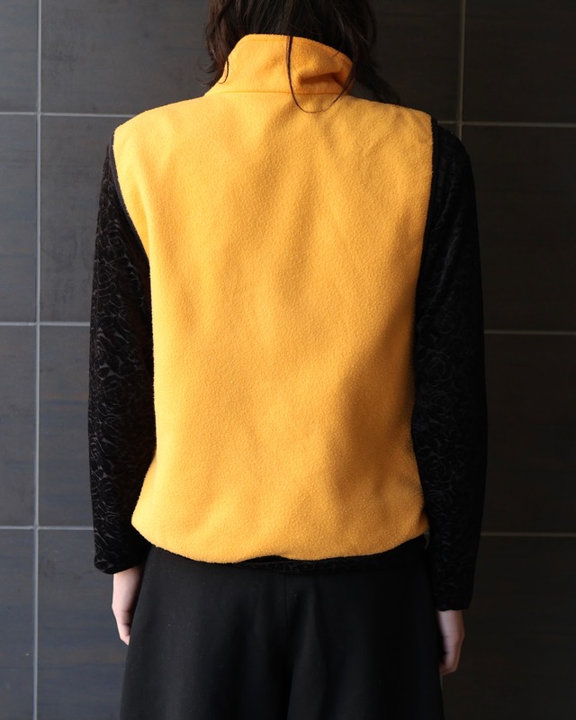 reversible zip-up fleece vest