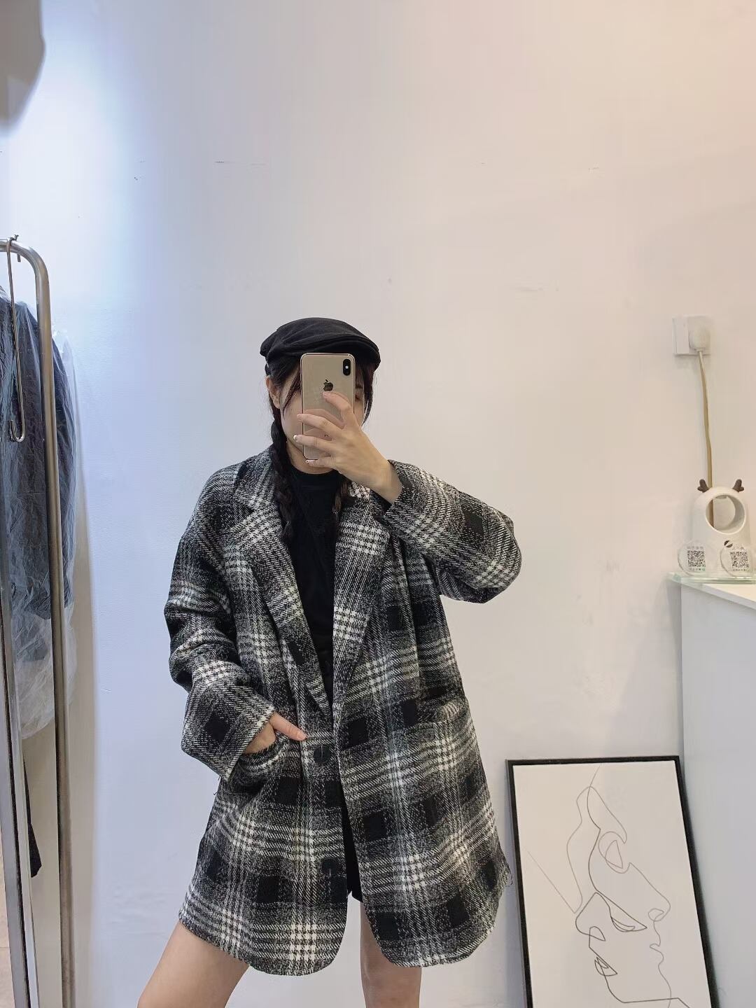 チェック柄ジャケットコート　AJ5Z5039-921