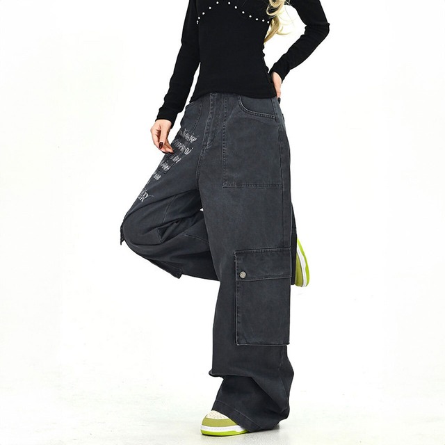 グラフィティロゴカーゴパンツ 2col   R01733