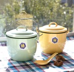 タイ  「RABBIT BRAND」  カラフルなホーローポット(バケツ型 )  13cm ②