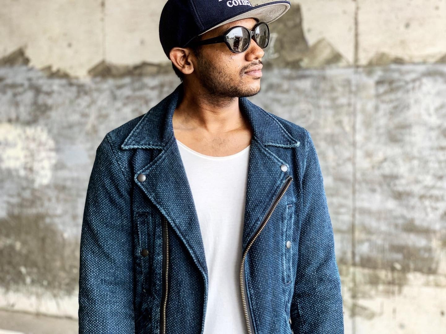 ジャケット・アウター 2000's indigo custom riders jacket y2k 20AW インディゴ刺し子ライダースジャケット / Indigo sashiko riders