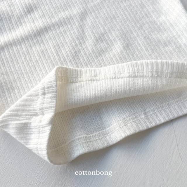 《予約》送料無料【cottonbong】Vanilla Rib T-shirt