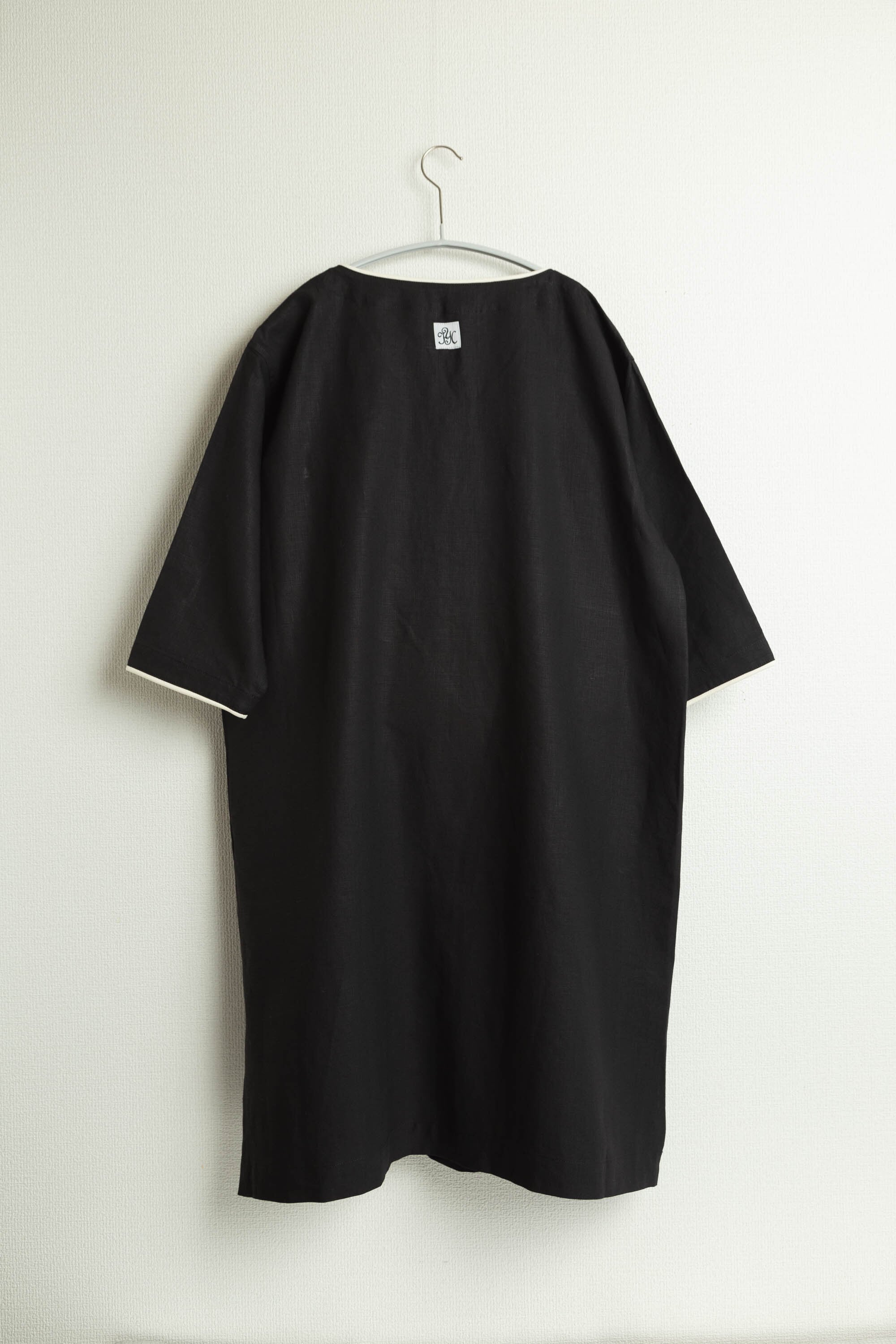 ﾚﾃﾞｨｰｽﾁｭﾆｯｸ ﾊｰﾄﾞﾏﾝｽﾞﾘﾈﾝ100％ 黒（ﾊﾟｲﾋﾟﾝｸﾞｱｲﾎﾞﾘｰ） | パジャマ