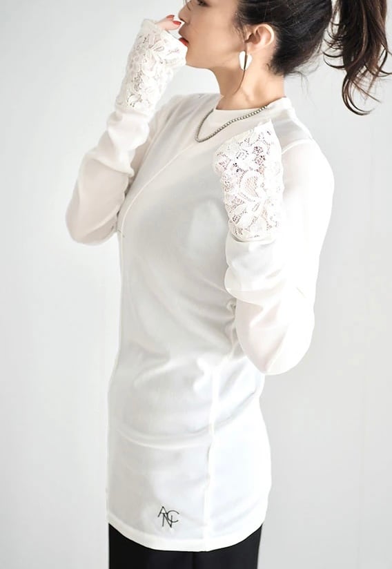 ANIECA 】Crew Neck Sheer Tops | valance 福井｜レディース セレクト