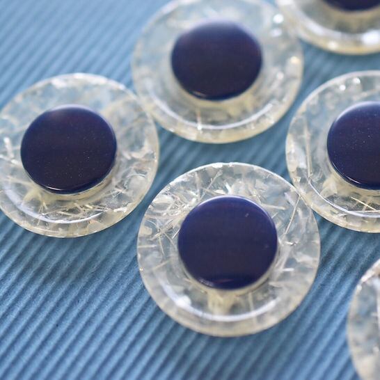 クリアシルバーフレーク×ネイビー 20㎜