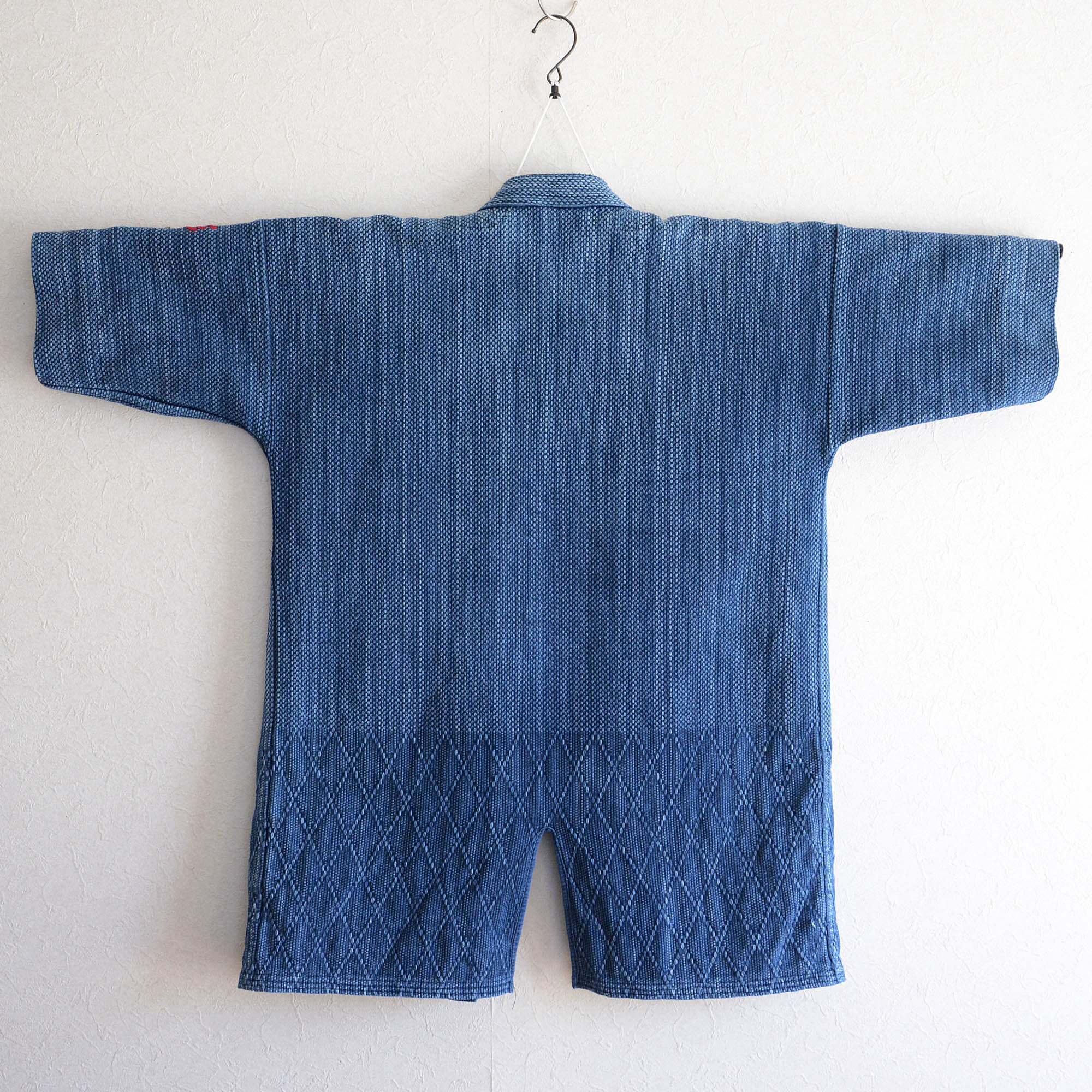 剣道着 藍染 刺し子 ジャケット 木綿 武州一 二重 漢字 刺繍 ジャパン