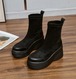ショートブーツ 厚底 大きいサイズ レディース 太ヒール ショート丈 ミディアム丈 履きやすい 履き口 ゆったり 無地 シンプル 通勤 デート 女子会 お出かけ 10代 20代 30代 40代 秋冬