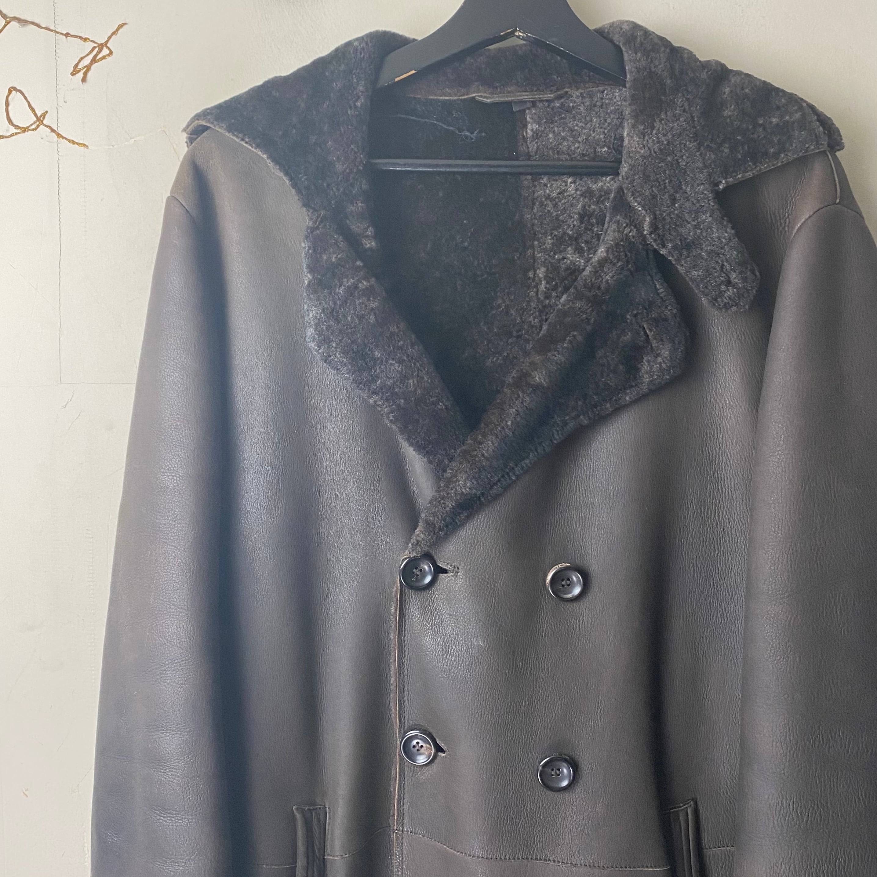 ARMANI COLLEZIONI brown mouton coat | NOIR ONLINE