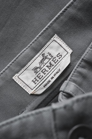 21SS "HERMÈS" Gray Color Cotton Chino Slacks (Design by Véronique Nichanian)