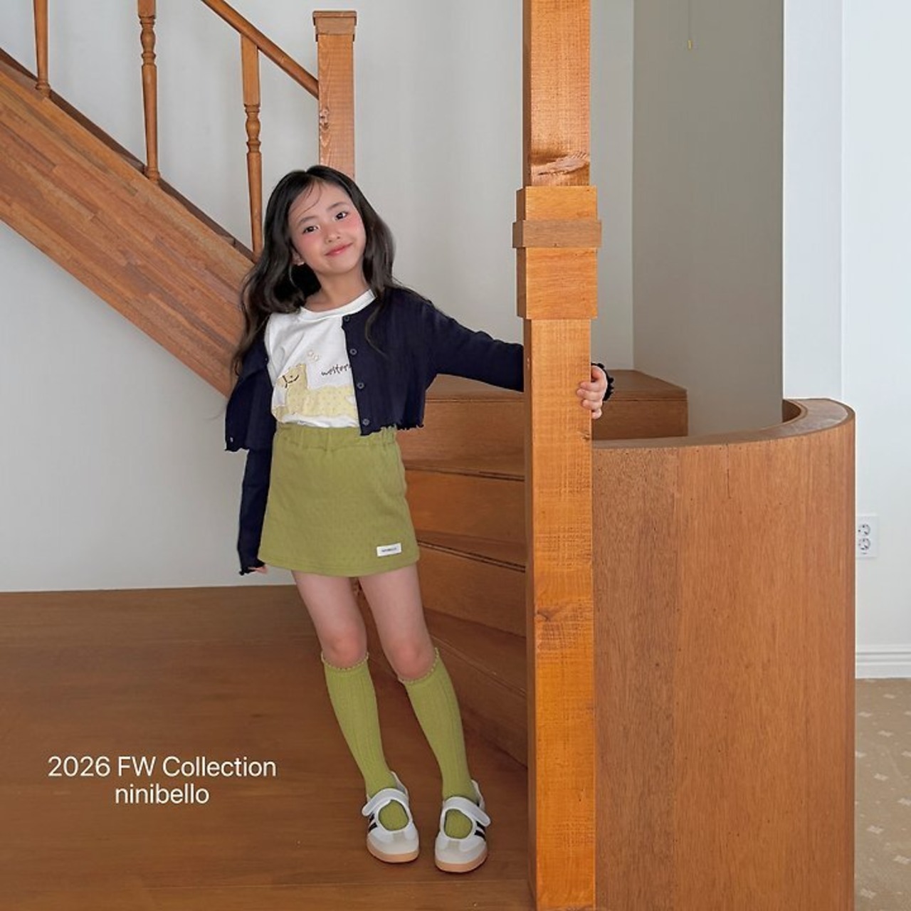 韓国子供服 / ninibello / Melville Eyelet Cardigan / カーディガン *XS~XXL*