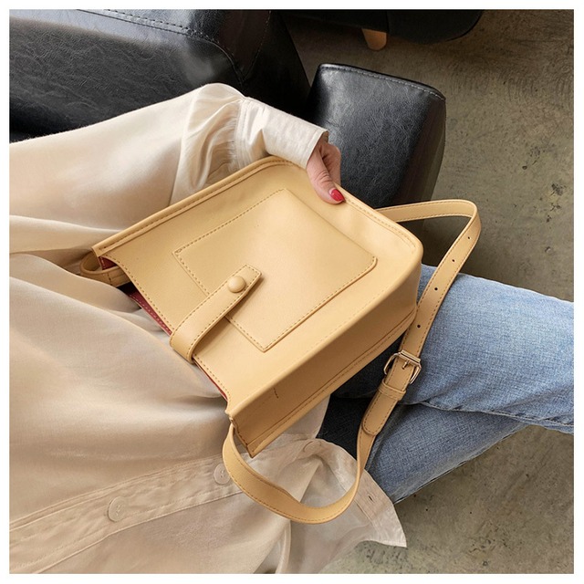 ショルダーバッグ スクエア レトロ ホワイト イエロー ブルー 大人可愛い おしゃれ かわいい 韓国 韓国ファッション オルチャン オルチャンファッション P1178 Korean Select 韓国ファッション オルチャンファッション