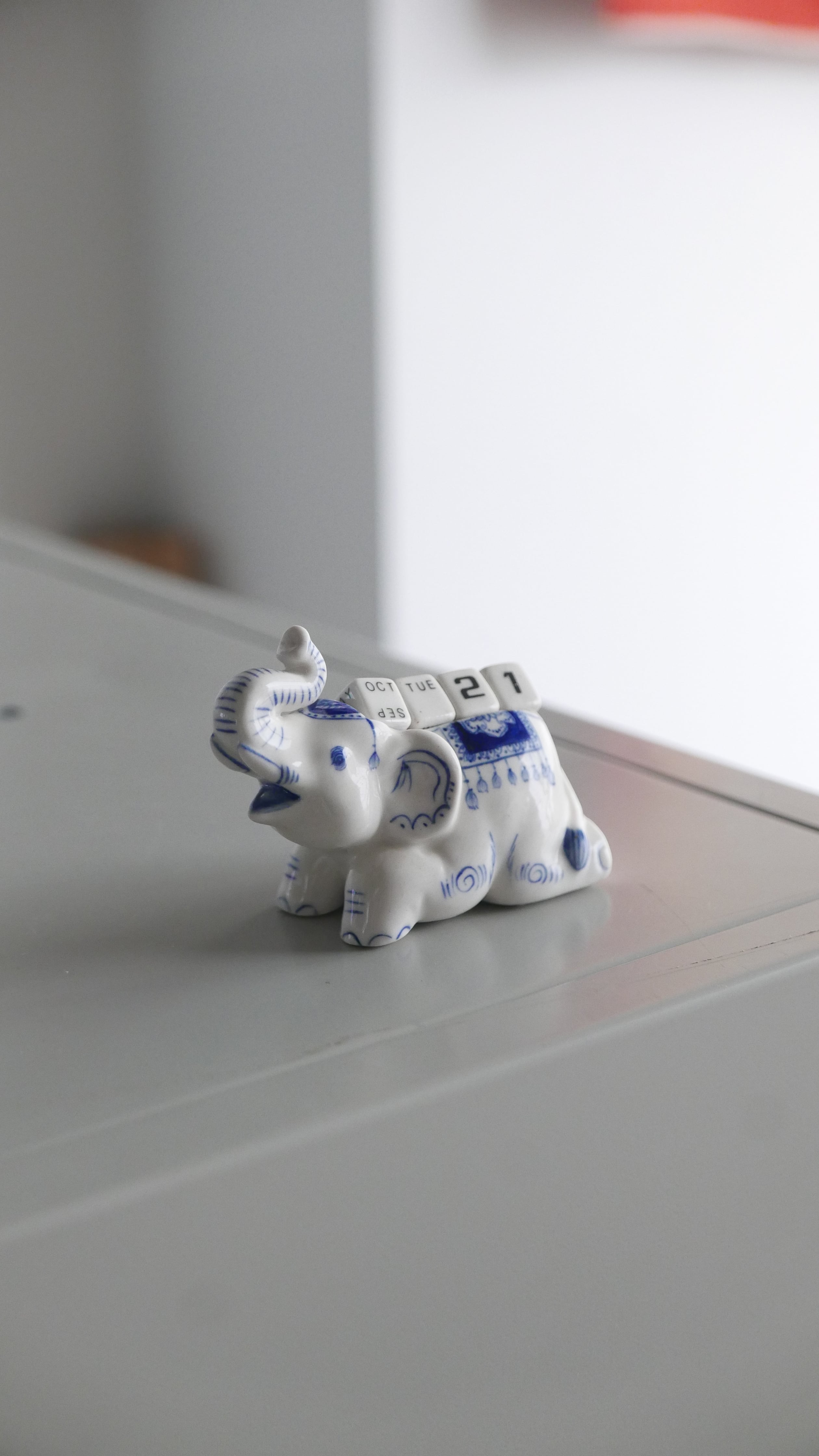 blue elephant calendar , made in thailand