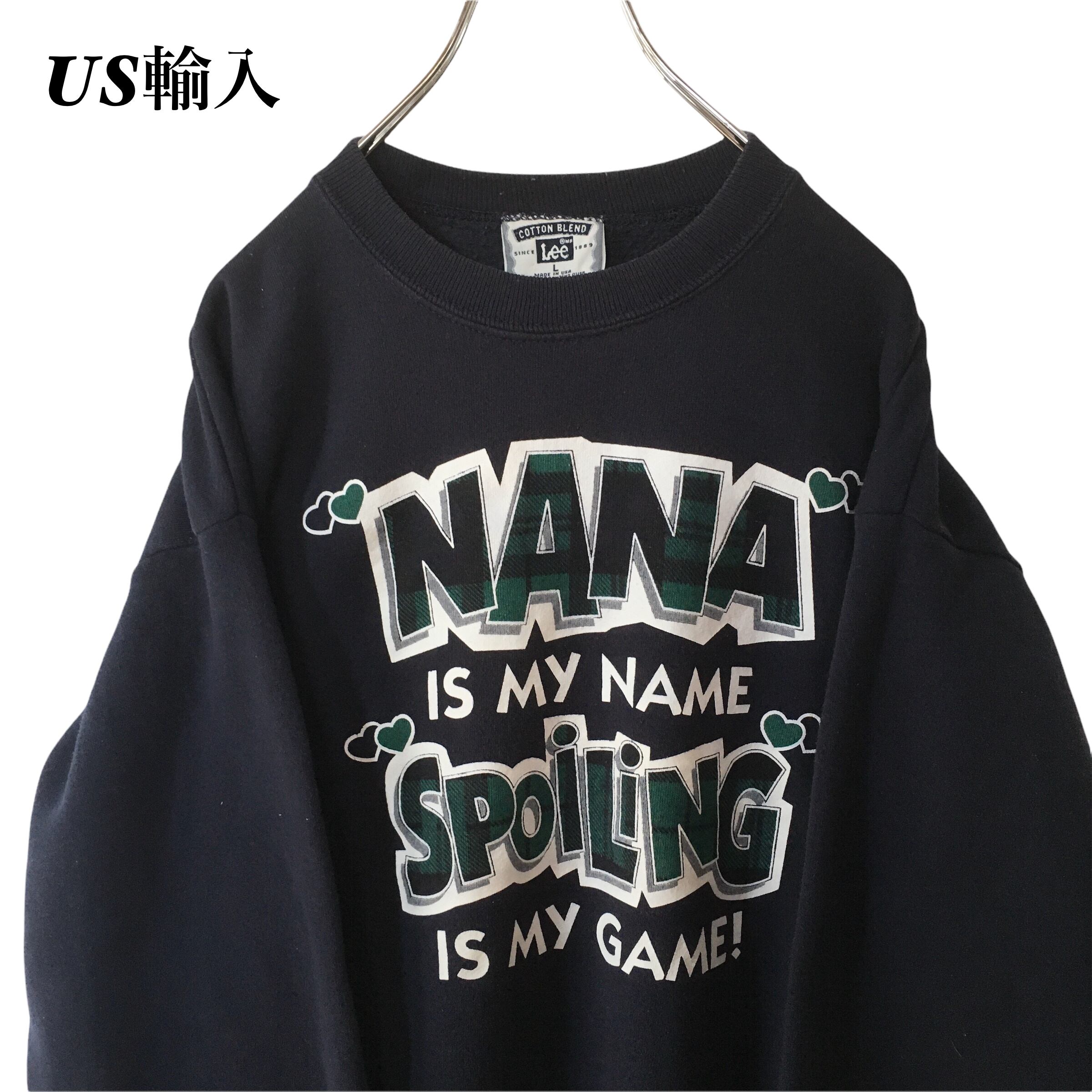 USA製】90s Lee スウェット トレーナー Nana Is My Name USA製】90s Lee スウェット トレーナー Nana Is My Name