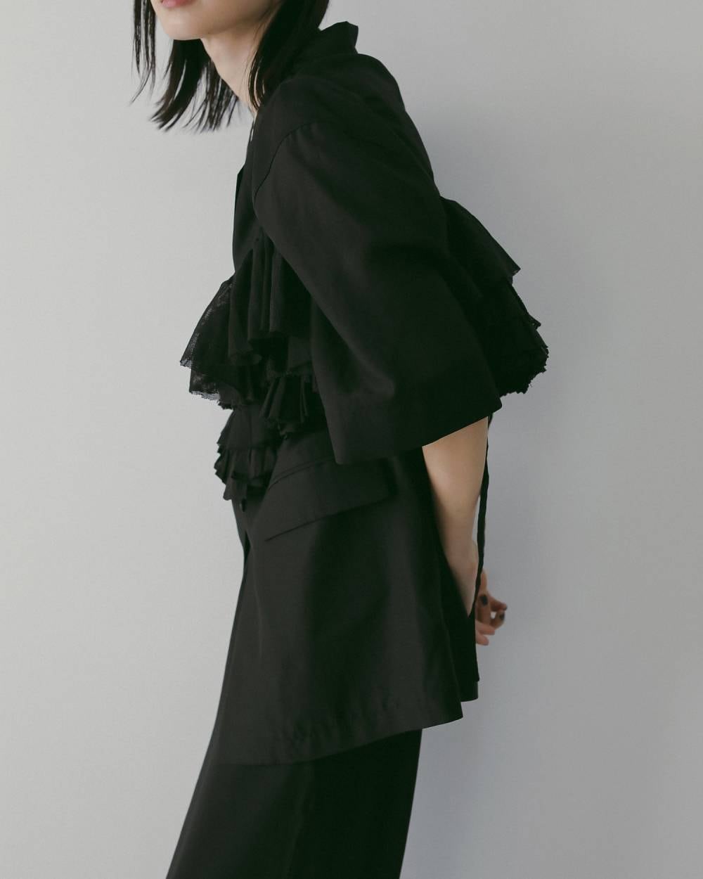 ànuke／Sheer Halfsleeve Jacket | polne