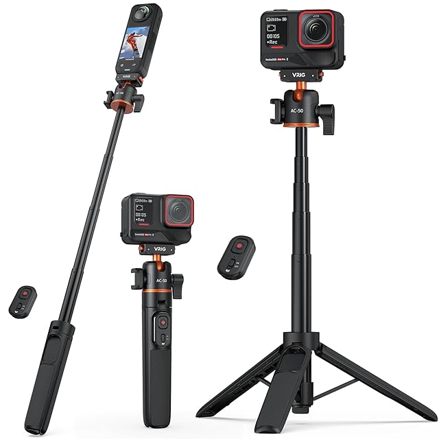 DJI Osmo Pocket 3用 三脚/自撮り棒/一脚兼用 136cm延長ポール/セルカ