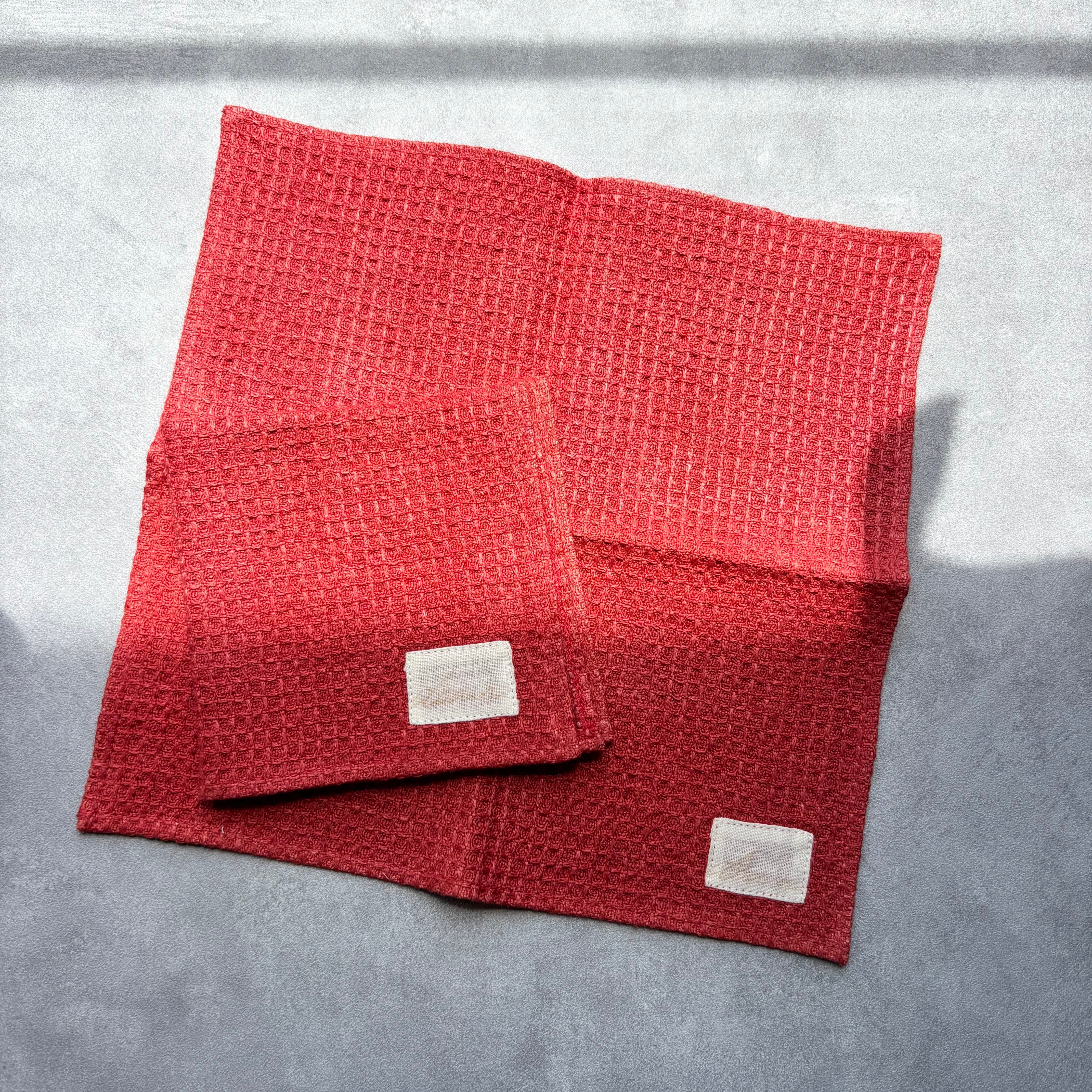 草木染め 巾着ポーチ mini size 麻 100% & リネン紐 4color | itoa.n
