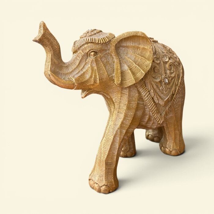 ゾウ 象 陶器 カラフル オブジェ 知恵 家族 幸運 置物 雑貨 アジアン