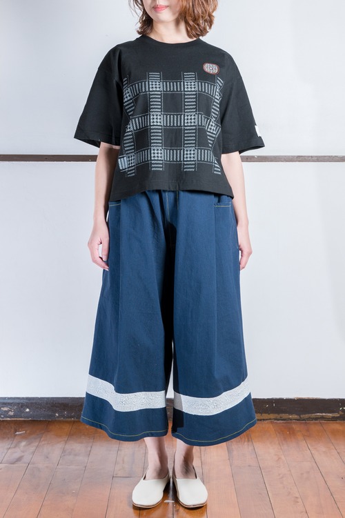 横断歩道チェックのTシャツ
