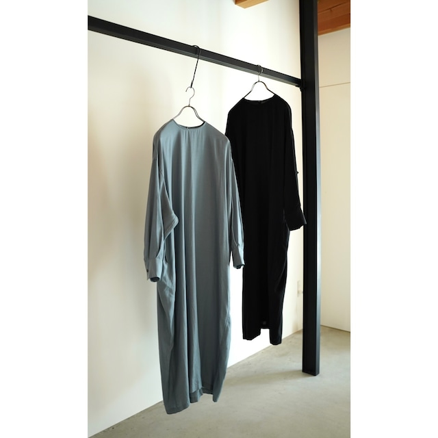 WIRROW / CUPRO COTTON CREW NECK DRESS "2colors"