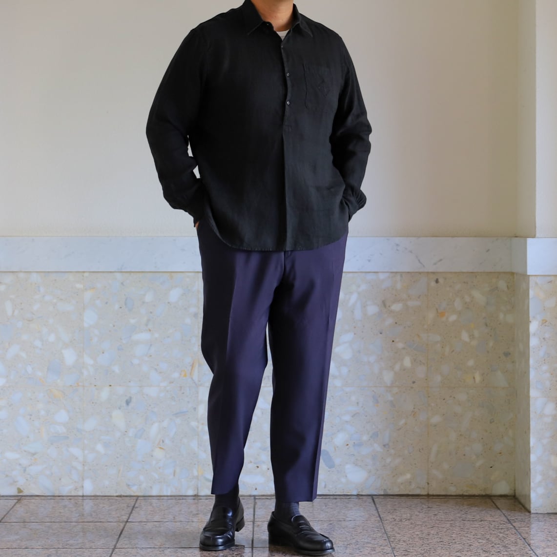 定価10万】Ralph Lauren Purple Label special linen shirt made in