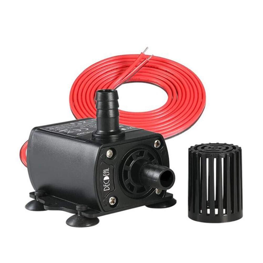 【在庫のみ】水中ポンプ 小型ポンプ ミニ 排水ポンプ 揚程3M DC12V 吐出量280L/H 水耕栽培 噴水 給水 水槽水循環 静音 電源コード1M (DIYポンプ)