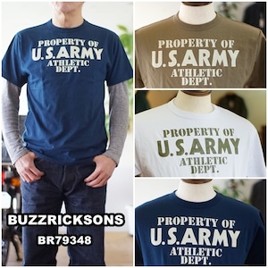 バズリクソンズ 　BUZZ RICKSON'S 　東洋エンタープライズ　BR79348 Ｔシャツ 半袖 　U.S.ARMY 　ATHLETIC DEPT　メンズ　カットソー