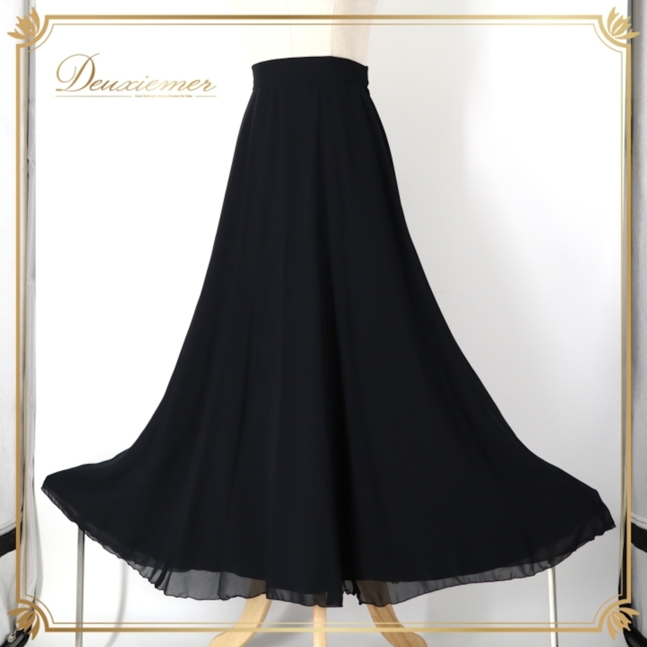 社交ダンス 衣装 スカート ブラック系 チャコット Chacott レッスン 練習 レッスンウェア 練習着 透け感 フリル 黒 無地 チュール かわいい 華やか おしゃれ 上品 大人っぽい 軽やか ふんわり 日本製 軽量 エレガント ダンス用 スポーツウェア フレアスカート 可愛い