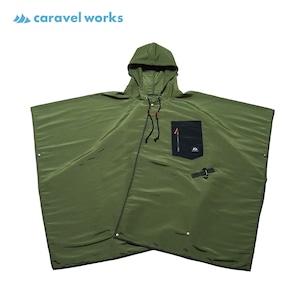 焚き火ポンチョ(オリーブグリーン)