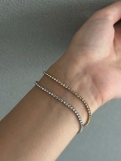 Cube zirconia bracelet