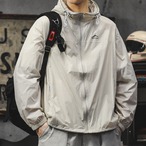 Hooded Long Sleeve Zip-Up Parker ◇4color H0548