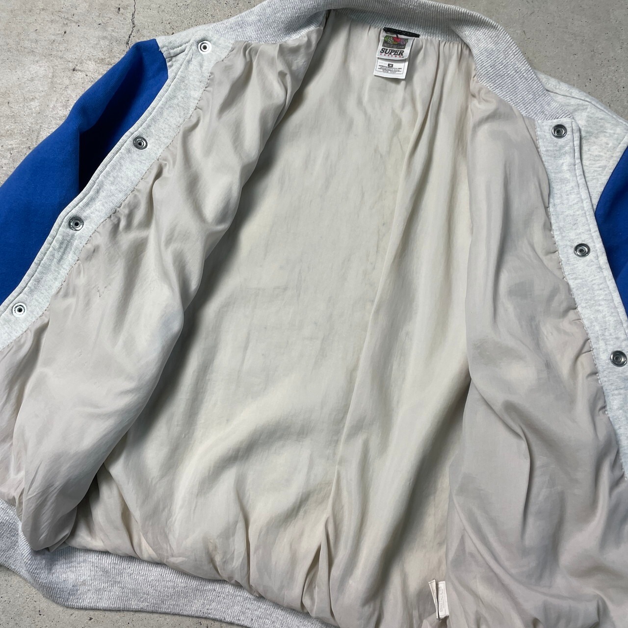 90年代 FRUIT OF THE LOOM スウェットスタジャン 無地 メンズS相当 