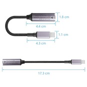 SinLoon PD DC 7909メス入力-USB Type-Cオス電源充電ケーブル DC7909-Type-C延長ケーブル 携帯電話、タブレット、ラップトップ用のPD自動検出チップ付き