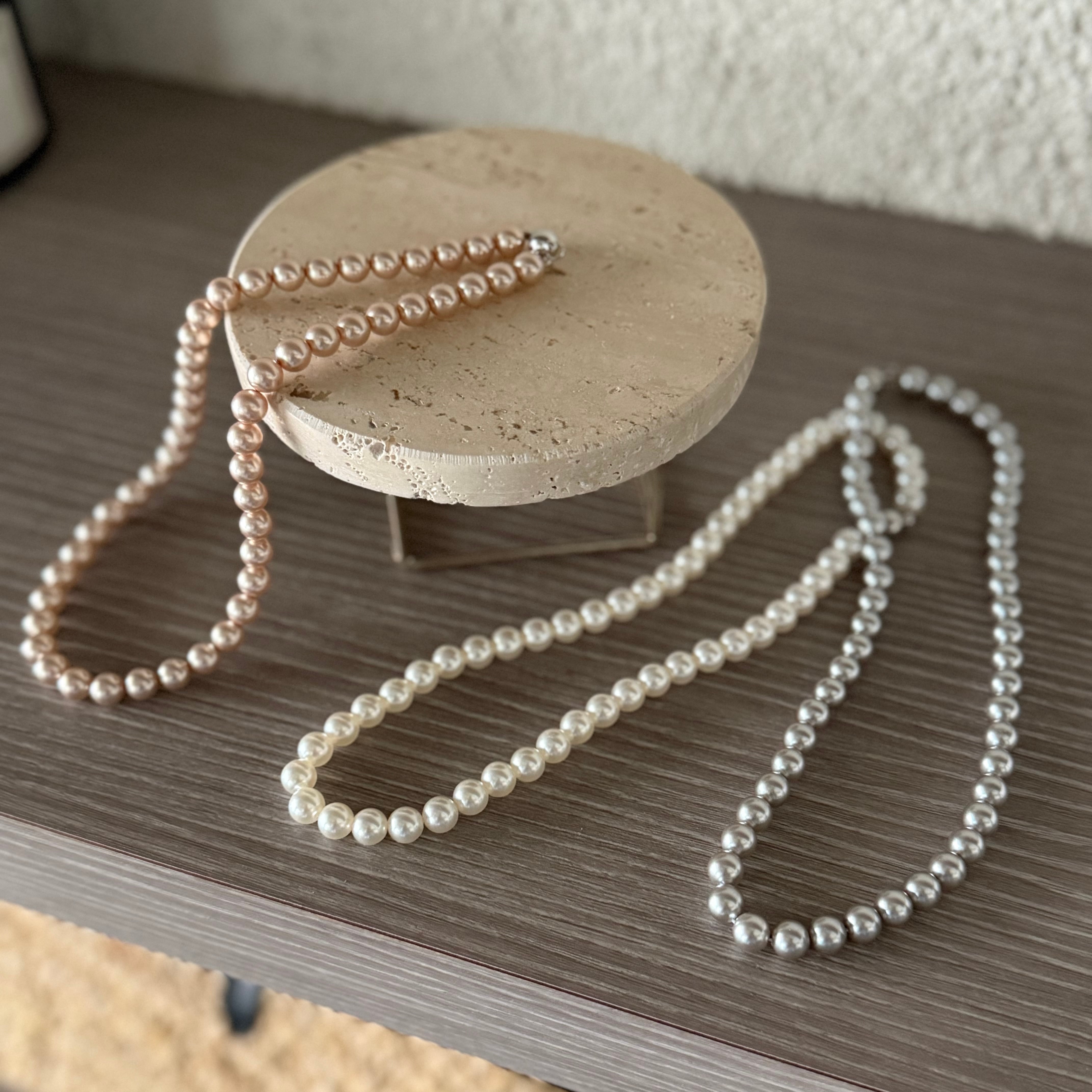 SELECT〉シルバーボールロングネックレス a09-010 | SYSORUS