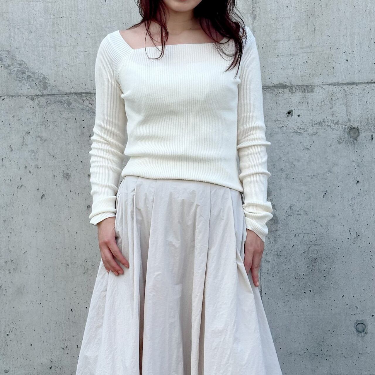 オフショル リブ トップス 3410006