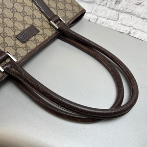 【最終処分SALE】GUCCI グッチ GGスプリーム   レザー トートバッグ ベージュ A-10846