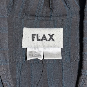 FLAX stripe woven tailored jacket
