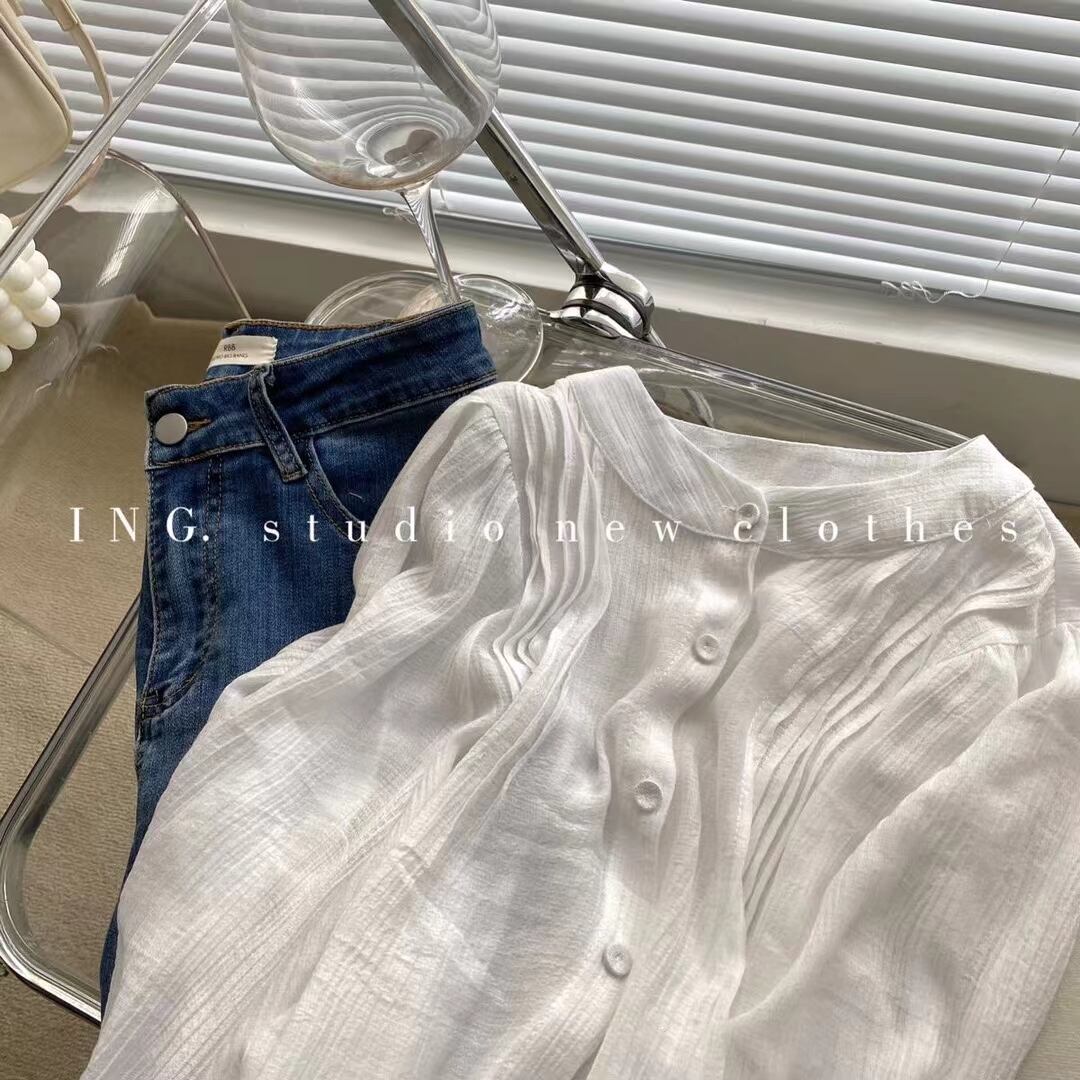 ピンタックブラウス　AJ2205-724