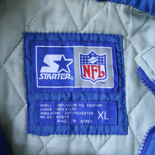 "STARTER×NFL" 3-tone design over silhouette anorak parka