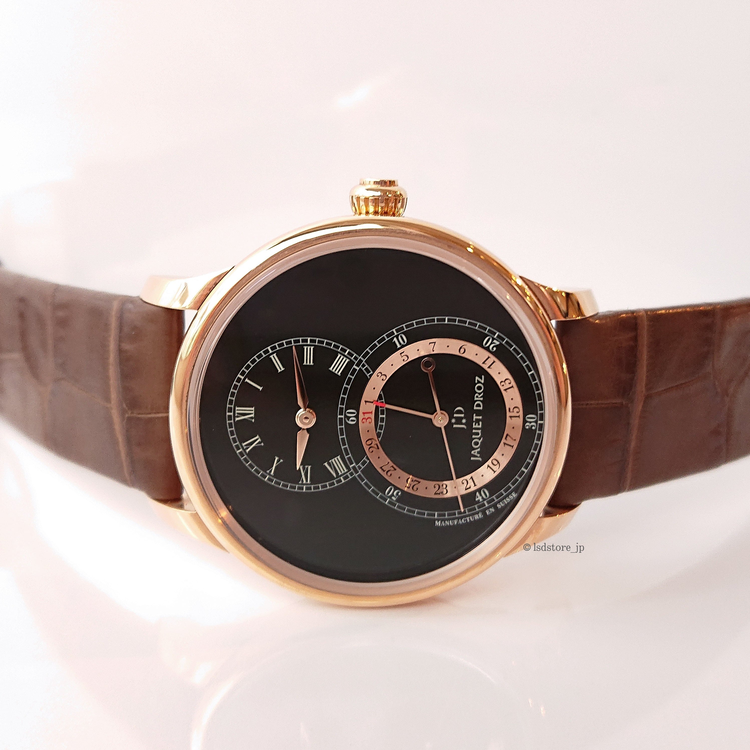 【JAQUET DROZ ジャケ・ドロー】GRANDE SECONDE QUANTIÈME　グラン・セコンド カンティエーム（アントラサイトエナメル）／国内正規品 腕時計