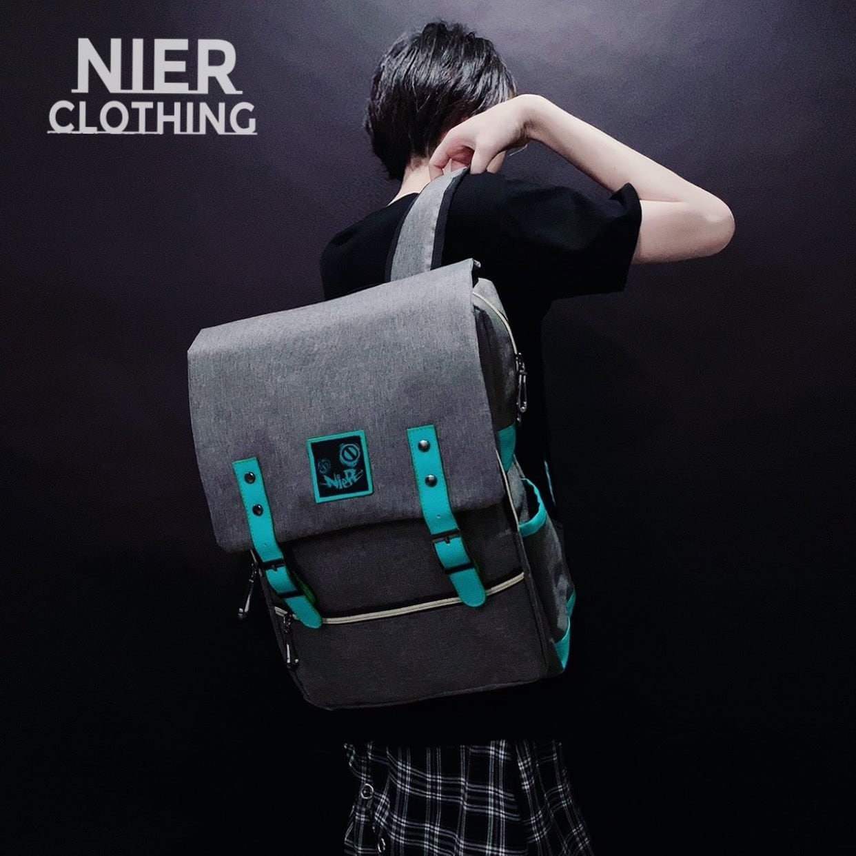 NieR大容量BACKPACK 【GREEN×GRAY】 | NIER CLOTHING powered by BASE