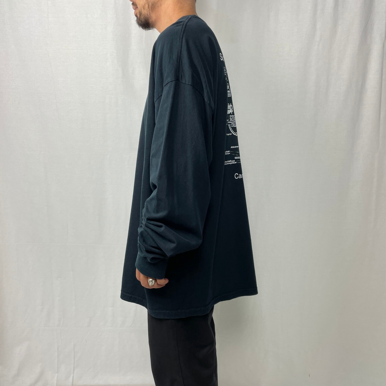 BMW MOTORCYCLES 企業ロゴ バックプリント ロングTシャツ メンズ2XL 