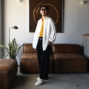 THE DAY(ザデイ)VINTAGE BRUSHED FLANNEL SHIRTスタイル