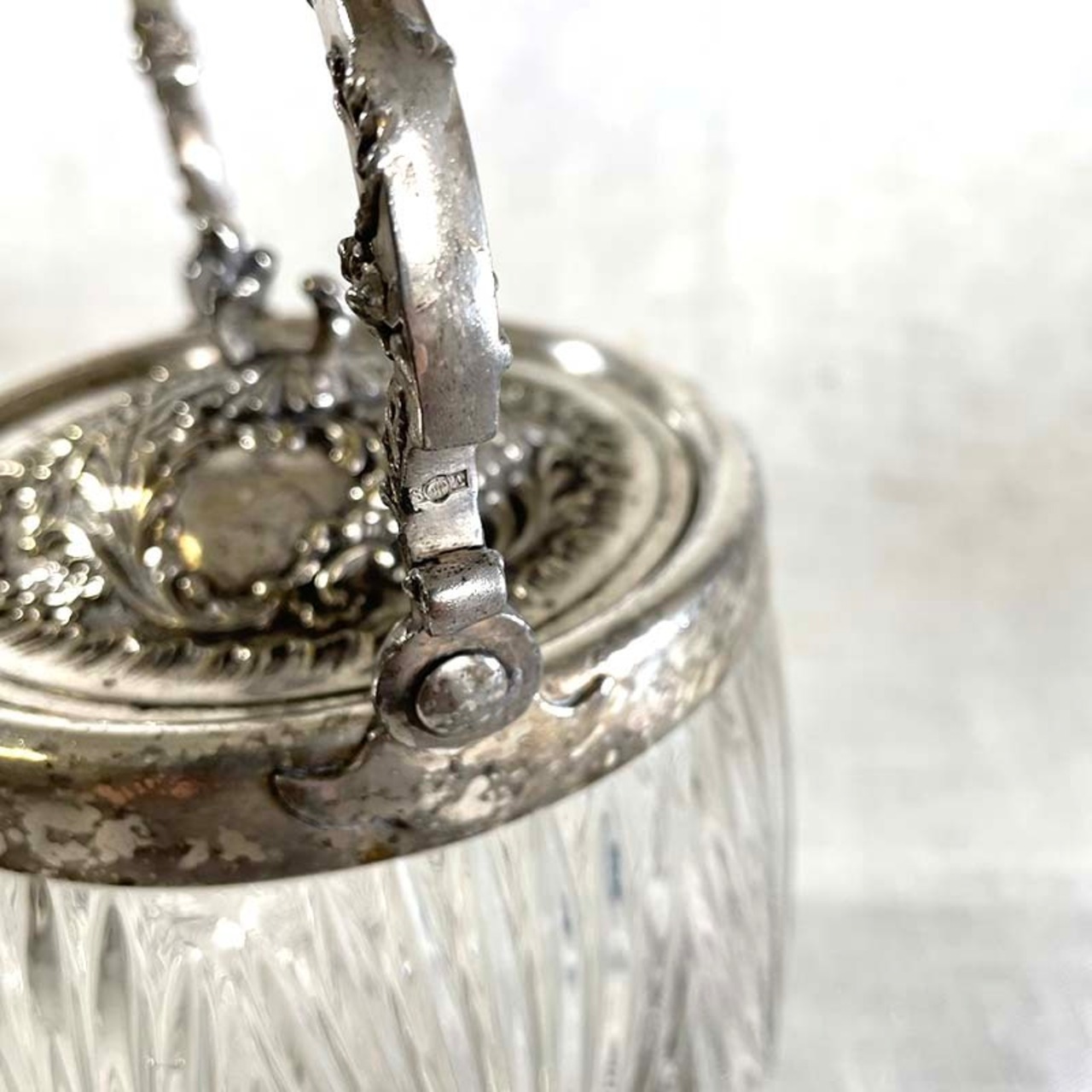 ビスケットジャー　クッキージャー　ロカイユ　ガラスポット 12OTdg12